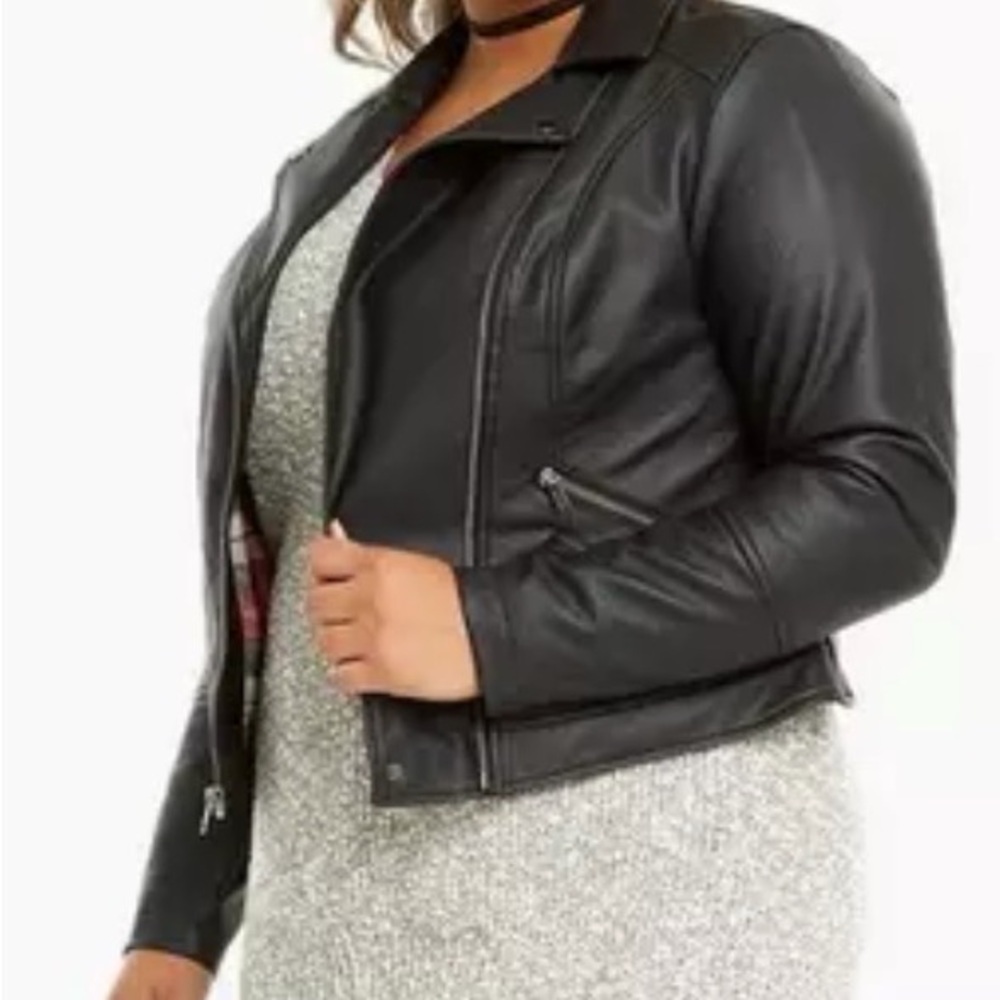 Torrid Black Leather Moto Jacket - Picture 12 of 13